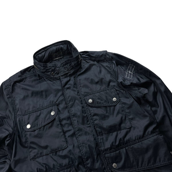 Stone Island 2009 Navy Multipocket Reflective Nylon Jacket - XXL