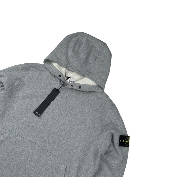 Stone Island 2023 Grey Pullover Hoodie - Large