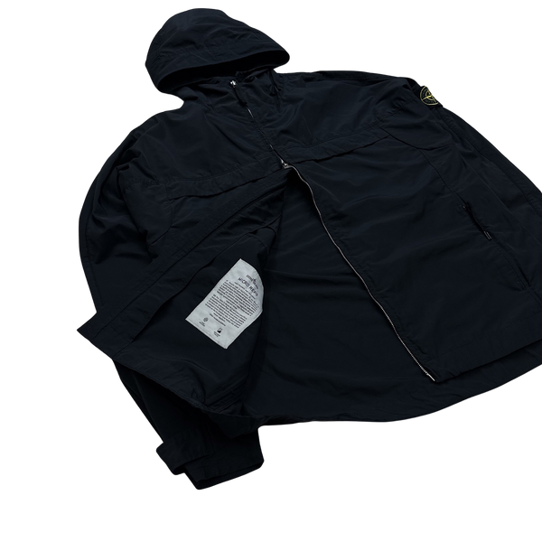 Stone Island 2020 Micro Reps Black Rain Jacket - Medium
