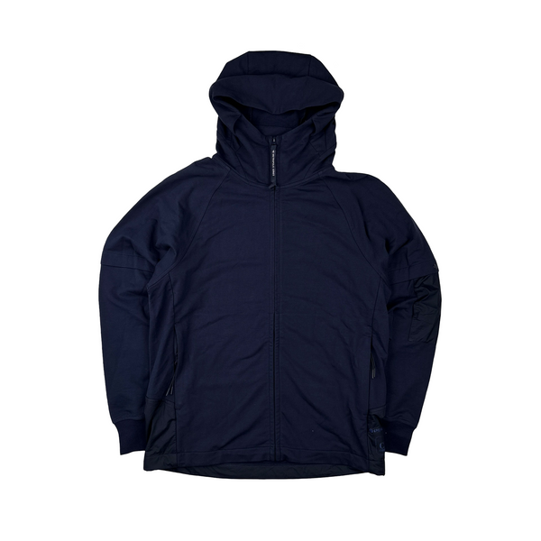 CP Company Navy Pertex Metropolis Zip Up Hoodie - Large
