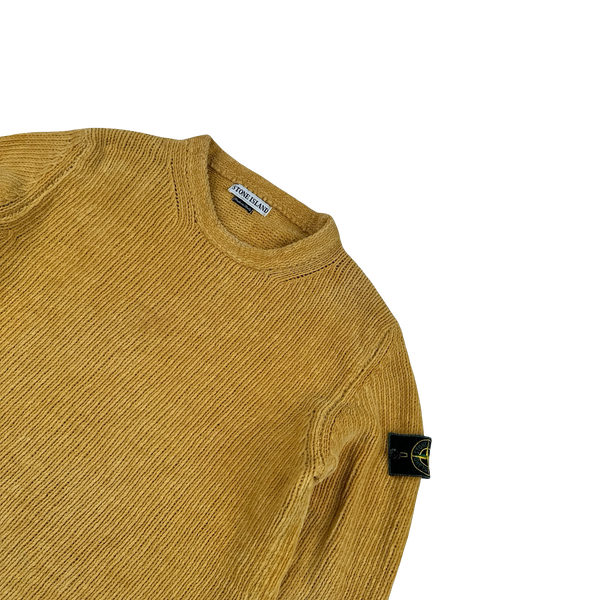 Stone Island 1998 Yellow Chenille Knit Vintage Jumper - Medium
