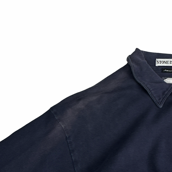 Stone Island Marina 1995 Vintage Cotton Long Sleeve Polo Shirt - XL