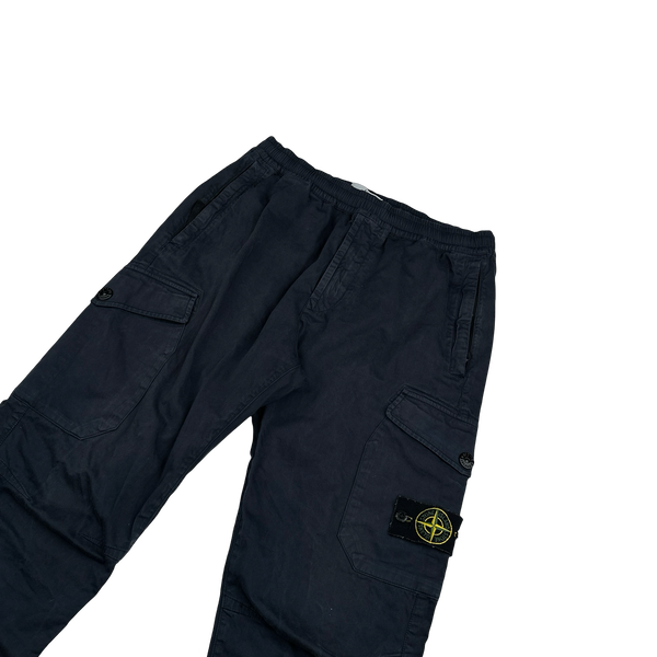 Stone Island 2020 Navy RE-T Cargo Trousers - 32"