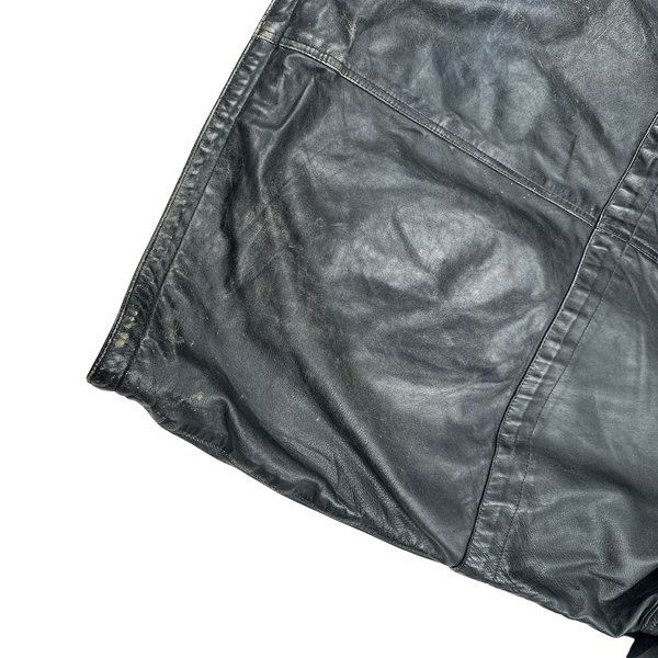 Burberry Leather Nova Check Lined Collared Duffle Coat - 3XL