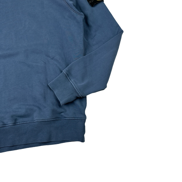 Stone Island 2024 Blue Cotton Crewneck Jumper - Large