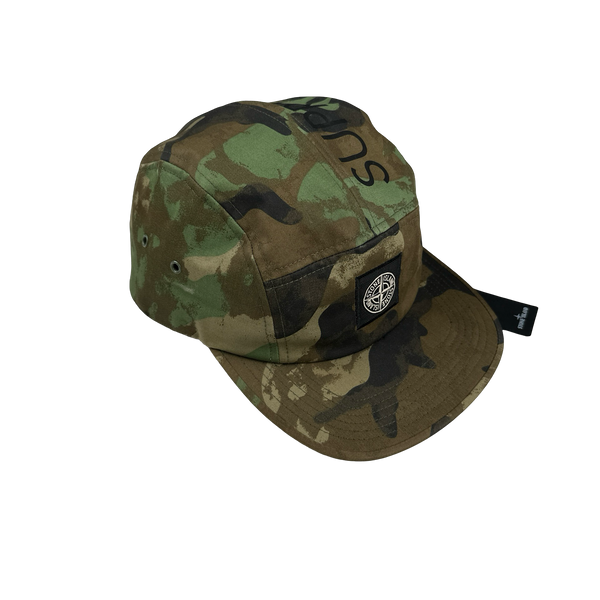 Stone Island x Supreme 2016 Camo 4 Panel Spellout Cap