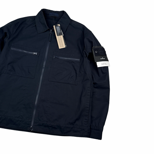 Stone Island 2024 Navy O-Ventile Ghost Piece Overshirt - Large