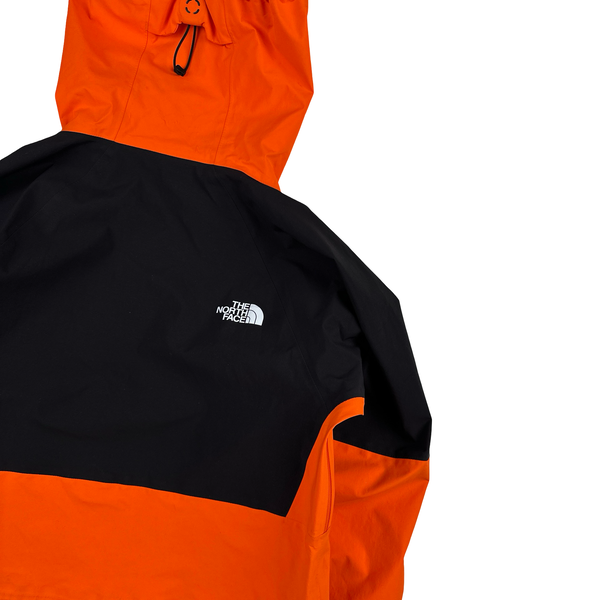 North Face Orange Gore Tex Colour Block Hooded Jacket - Small