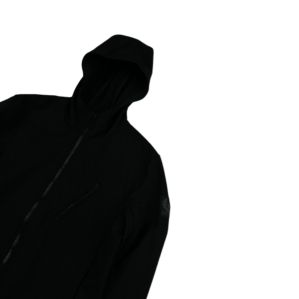 Belstaff Black Hooded Soft Shell Jacket - Small