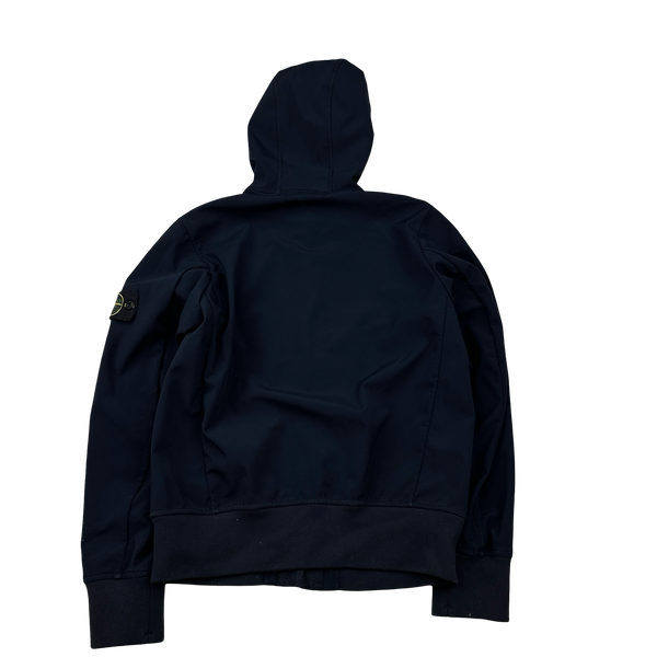 Stone Island 2016 Navy Light Soft Shell R Hooded Jacket - Small