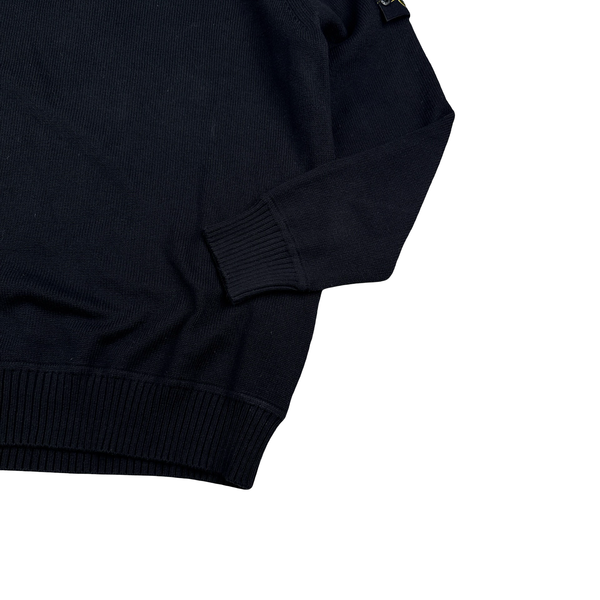 Stone Island 2022 Black Knitted Crewneck Jumper - XL