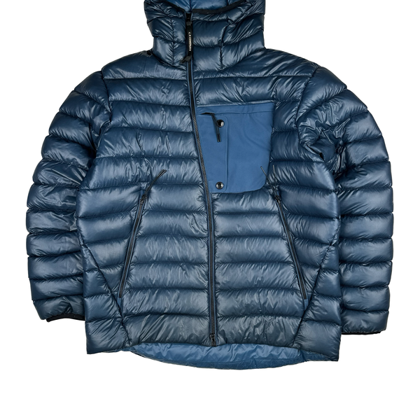 CP Company Down Filled DD Shell Goggle Asymmetric Zip Puffer Jacket - XL