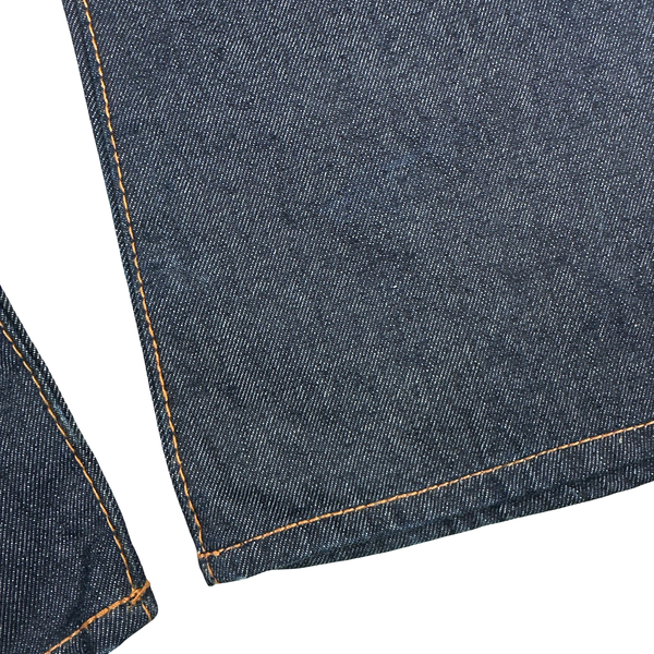Bape Raw Denim Baggy Fit Spellout Graphic Jeans - 38