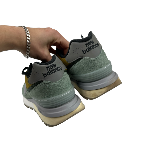 Stone Island x New Balance 574 Green Legacy Trainers - UK 10