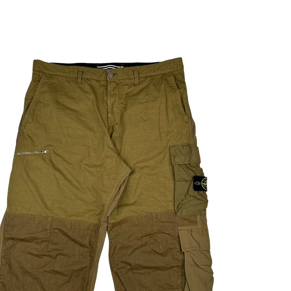 Stone Island 2023 Loose Fit Cargos Brown Twill TC Trousers - 40"