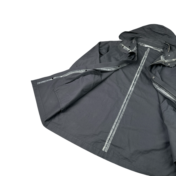 Stone Island 2004 Grey Cotton Long Jacket - Large