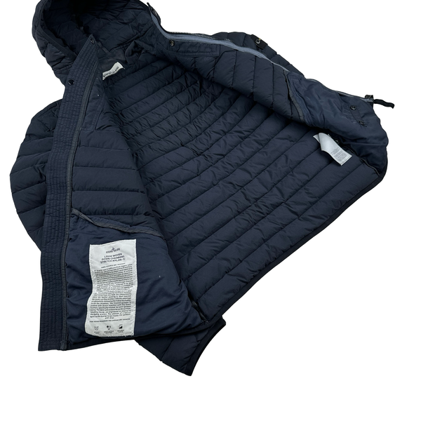 Stone Island 2019 Navy Loom Woven Down Puffer Jacket - Small