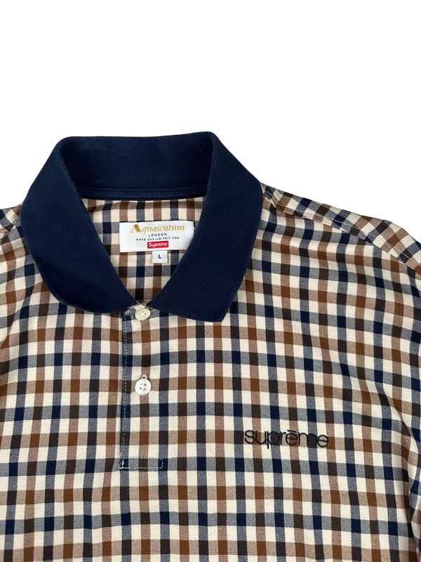 Aquascutum X Supreme Checked Longsleeve T Shirt - Large