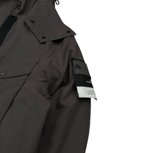 Stone Island 2022 O-Ventile Grey Ghost Piece Down Dutch Rope Puffer Jacket - XXL