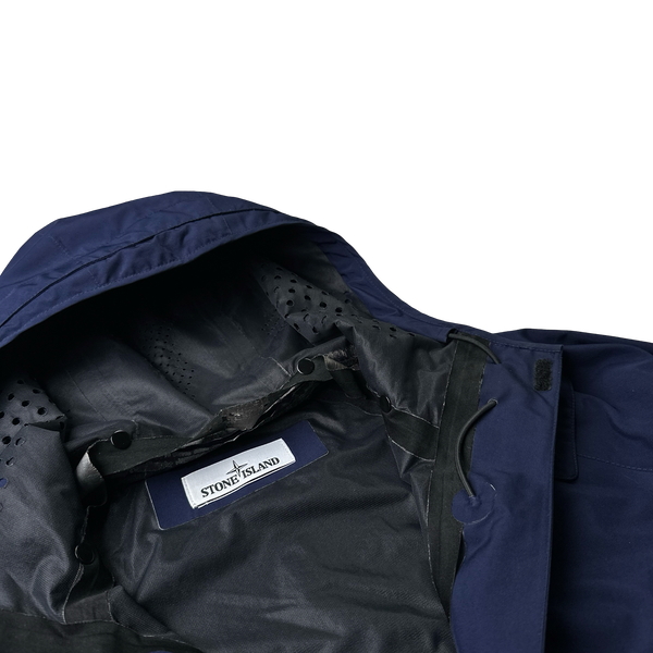 Stone Island Navy Tank Shield Multi Layer Hooded Jacket - Medium 
