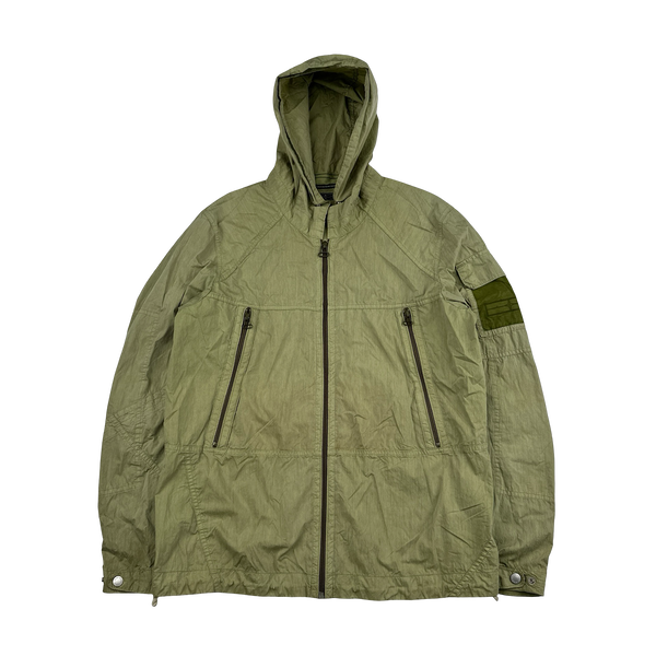 Stone Island 2009 Denims Green Cotton Mesh Pocket Emblem Lightweight Jacket - Medium