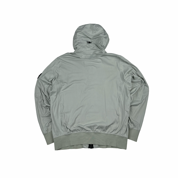Stone Island 2017 Grey Light Soft Shell Grid Check Jacket - XL