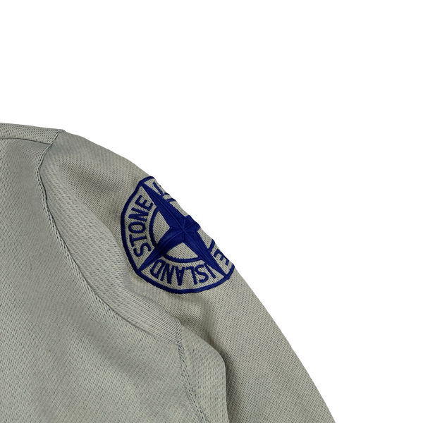 Stone Island 2021 Cotton Double Lined Ribbed Neck Embroidered Compass Jumper - Medium