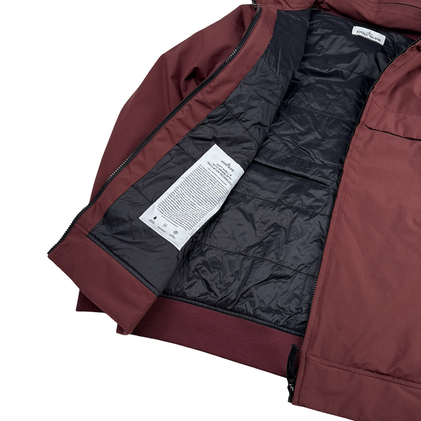 Stone Island 2019 Burgundy Soft Shell R Primaloft Jacket - Medium