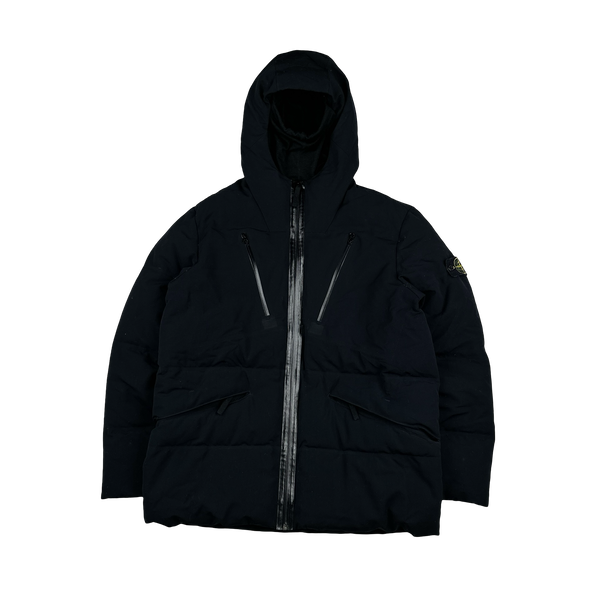 Stone Island 2015 Black Wool Balaclava Repellent Down Jacket - XXL