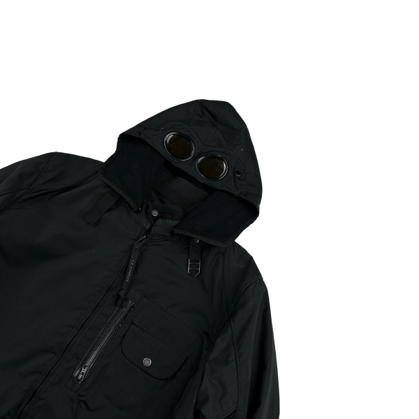 CP Company Black Multi Pocket Leinster 200 Wool Lined Goggle Jacket - XL