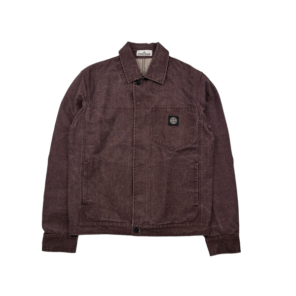 Stone Island 2019 Panama Placcato Denim Jacket - Large