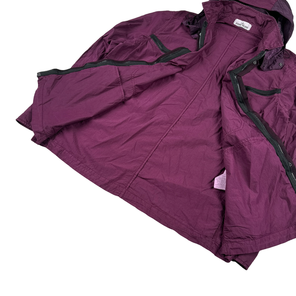 Stone Island 2015 Purple Nylon Metal Hooded Overshirt - XXL