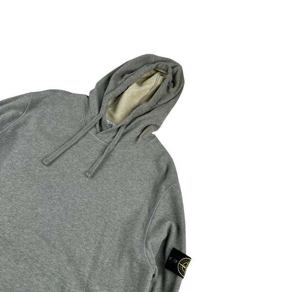 Stone Island 2022 Grey Pullover Cotton Hoodie - XXL