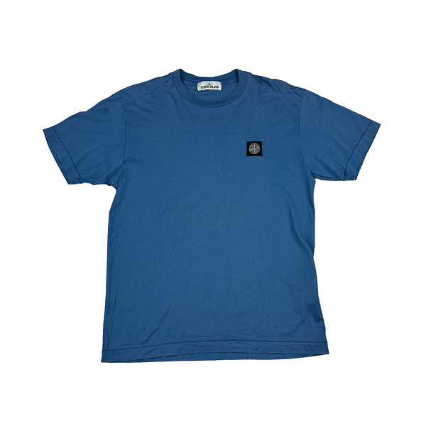 Stone Island 2020 Blue Cotton T Shirt - Medium