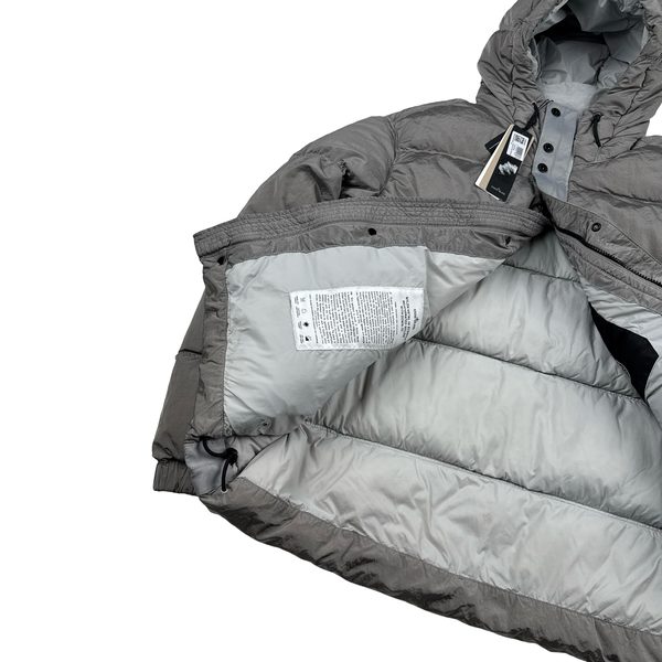 Stone Island 2024 Nylon Metal Down TC Silver Hooded Jacket - XL