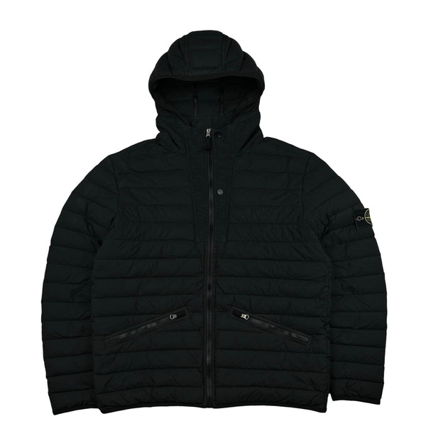 Stone Island 2019 Black Loom Woven Down Puffer Jacket - XL