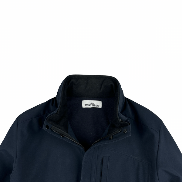 Stone Island 2016 Navy Fleece Lined Soft Shell R Jacket - Medium