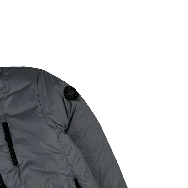 Canada Goose Grey Premium Down Lodge Puffer Hoodie Jacket - Small