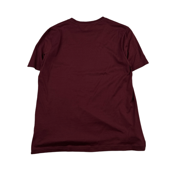 Louis Vuitton Burgundy Emblem Cotton T Shirt - Large