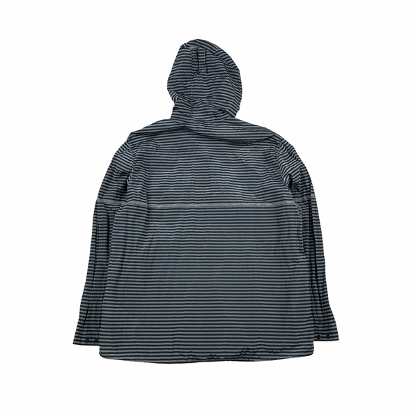 Stone Island 2017 Marina Blue Stripped Nylon Metal Jacket - 3XL