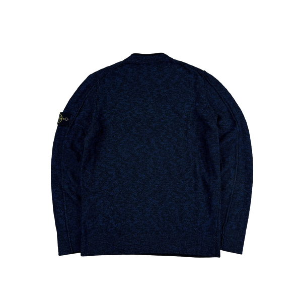 Stone Island Navy Knitted Crewneck Jumper - XL
