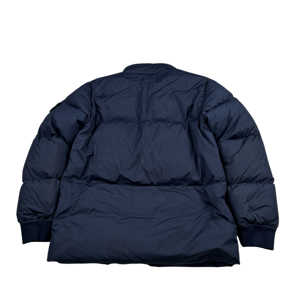 Stone Island 2020 Navy Crinkle Puffer Jacket - Small