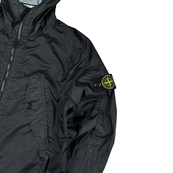 Stone Island Black Membrana 3L TC Hooded Jacket - Small