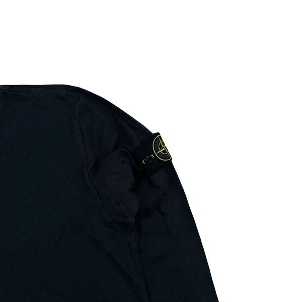Stone Island 2016 Black Longsleeve Cotton Top - Small