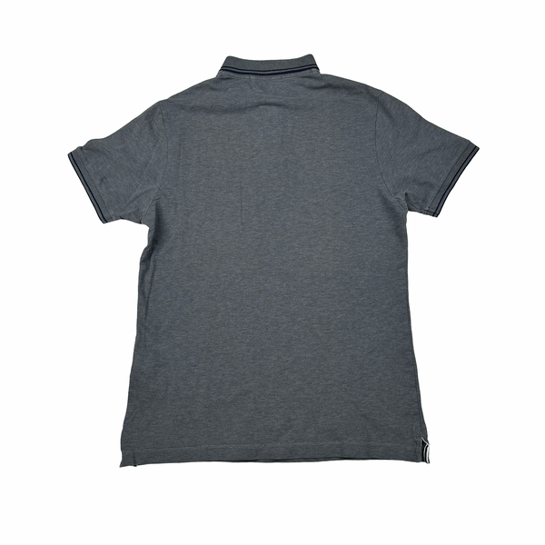 Stone Island 2018 Dark Grey Black Piped Polo Shirt - Large