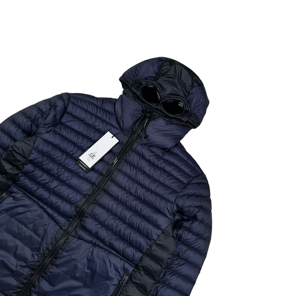 CP Company Navy Goggle D D Shell Puffer Jacket - Large