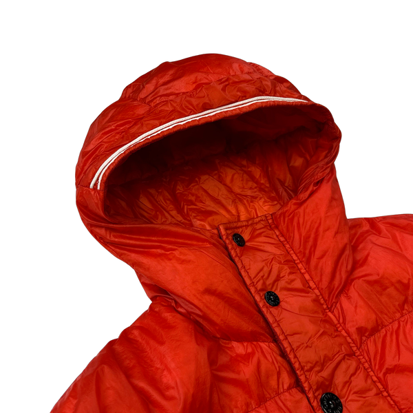 Stone Island 2013 Red Garment Dyed Puffer Jacket - Large