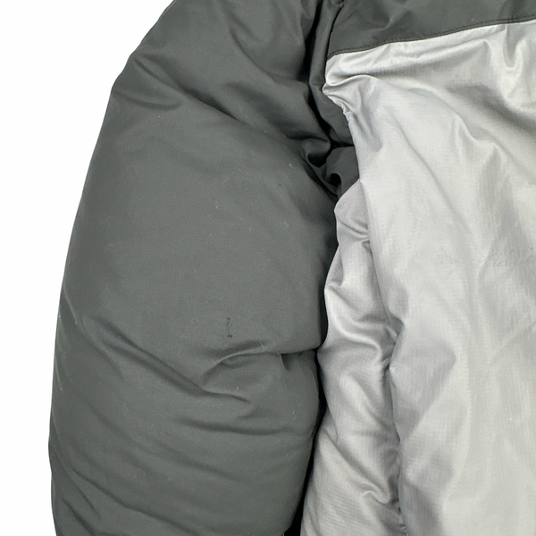 North Face Grey Summit Series Down Hooded Puffer Jacket - Small