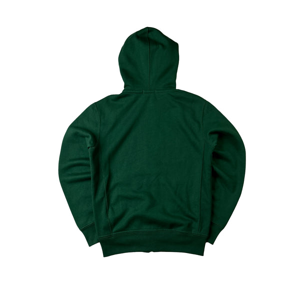 Ralph Lauren Green Thick Cotton Zipped Hoodie - Small