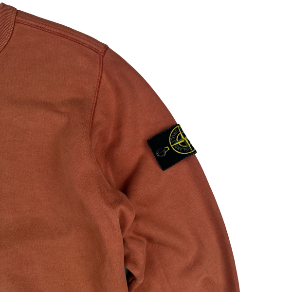 Stone Island 2019 Brick Red Cotton Crewneck - Small